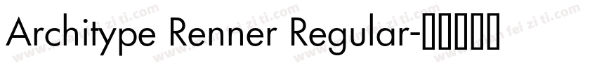 Architype Renner Regular字体转换